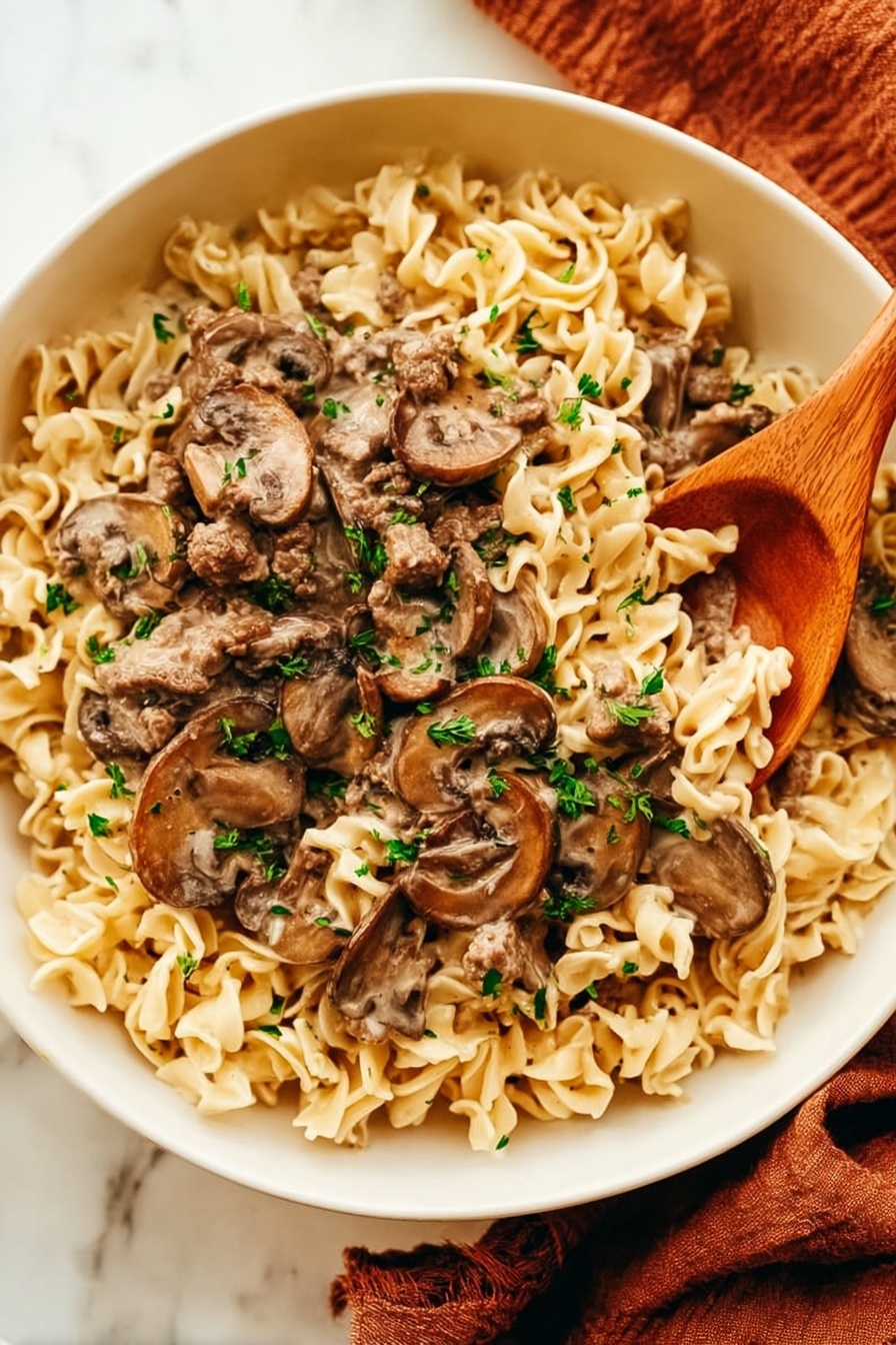 beef stroganoff - Serving Suggestion