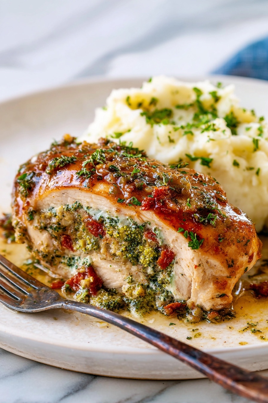 broccoli stuffed chicken - Serving Suggestion