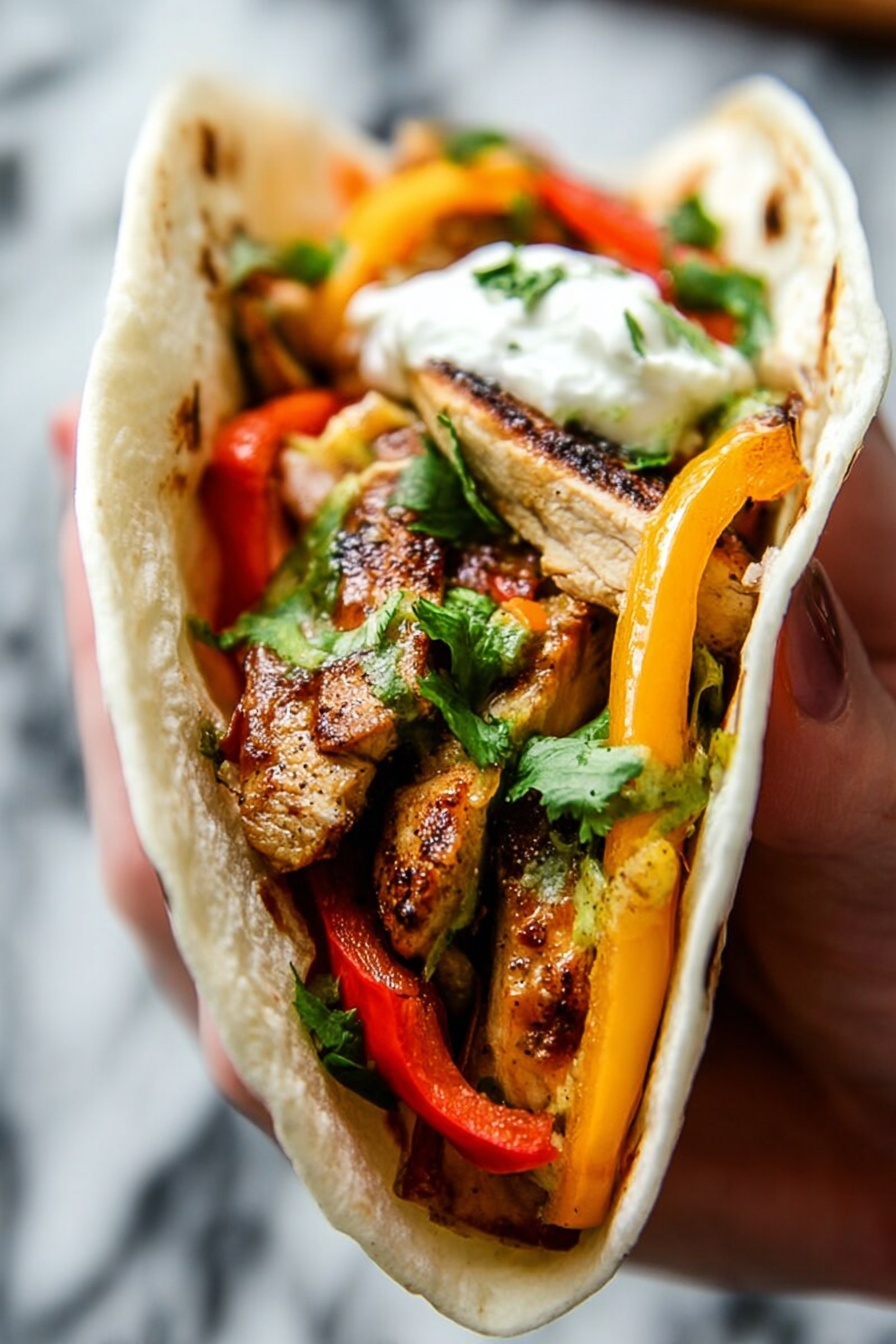 skillet chicken fajitas - Serving Suggestion