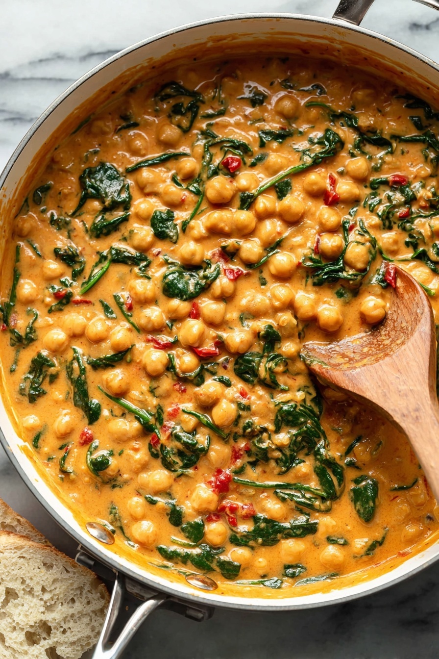 Vegan Sun-Dried Tomato Chickpeas - Serving Suggestion