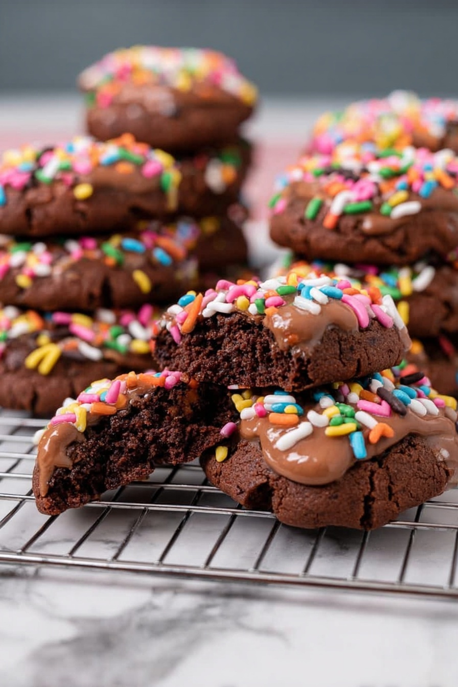 Italian Chocolate Cookie Meatballs - Serving Suggestion