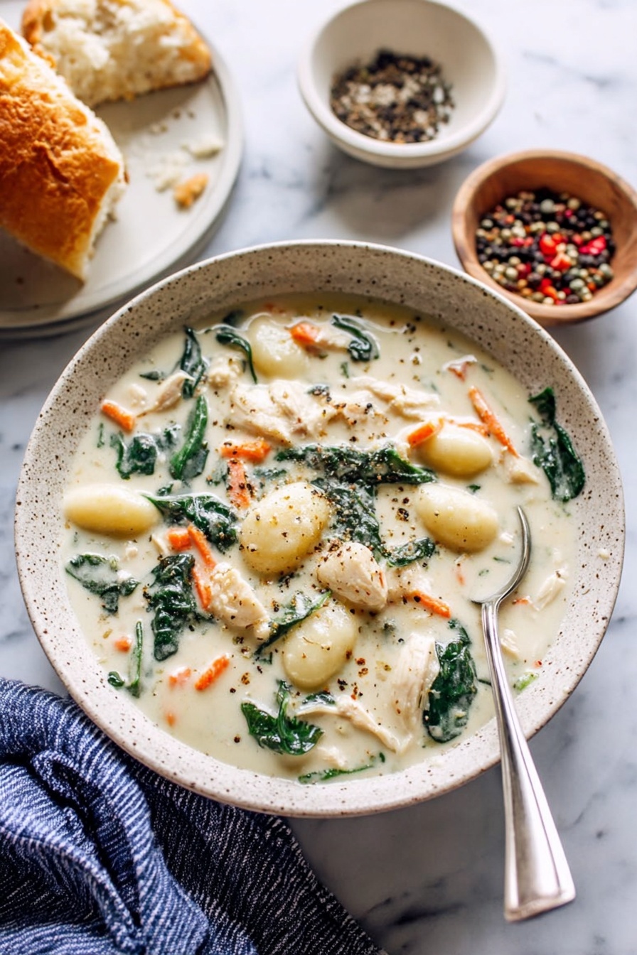 chicken gnocchi soup - Serving Suggestion