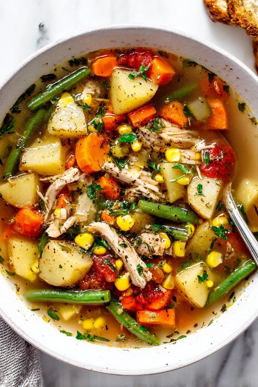 hearty chicken soup - Serving Suggestion
