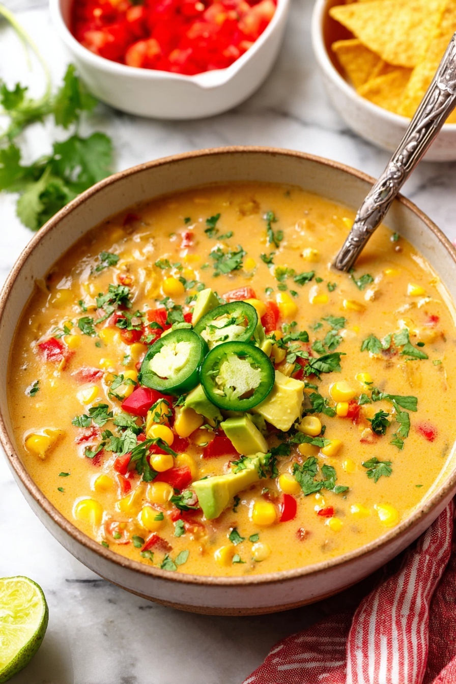 Fiesta Chicken Corn Chowder - Serving Suggestion