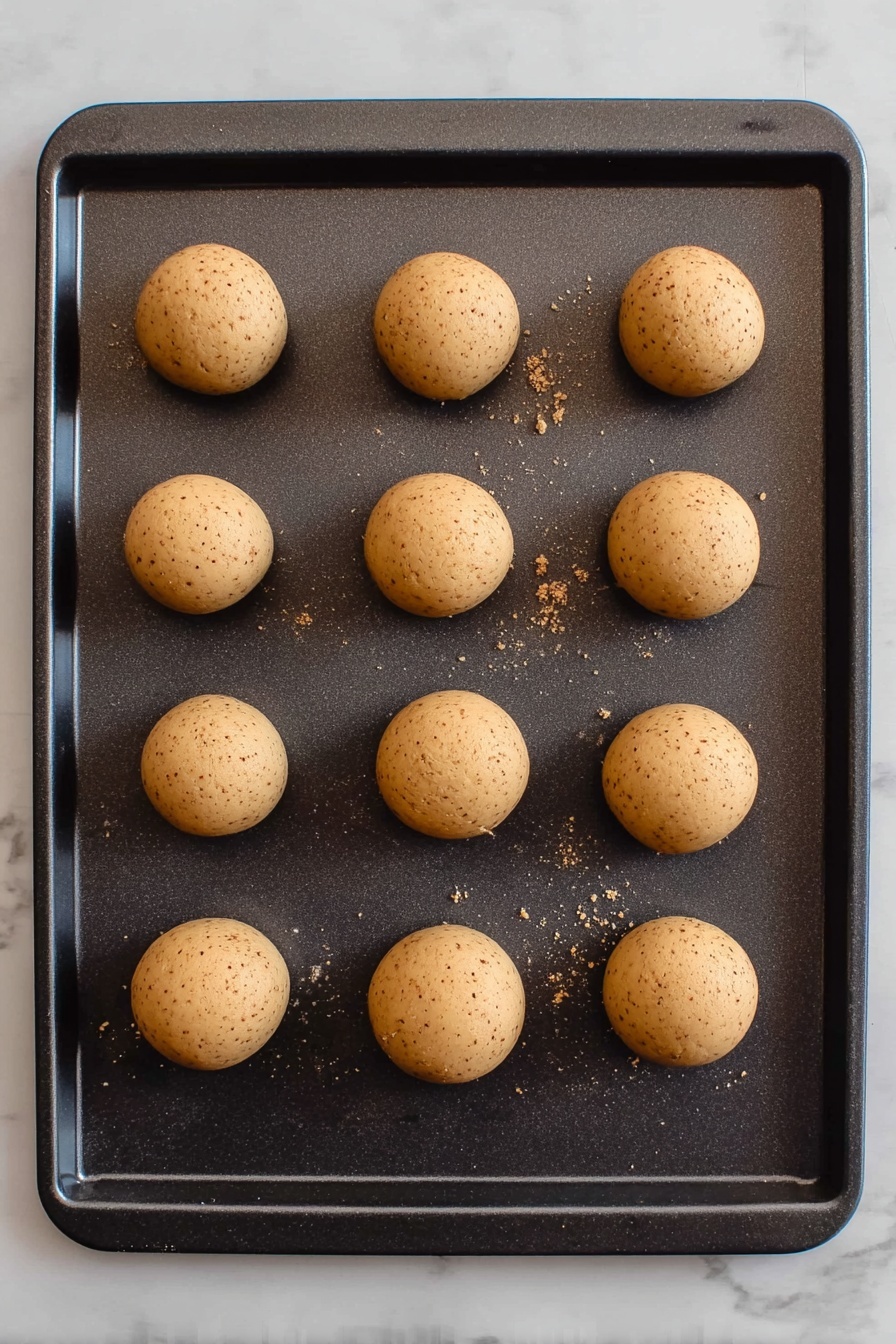 A pile of round cookies covered in white powdered sugar sits in a decorative, open blue tin with white floral and swirl patterns, lined with light parchment paper. Each cookie is dusted with finely powdered sugar and topped with small red and green sprinkles. The tin is placed on a white marbled surface surrounded by sheer white ribbon and silver Christmas ornaments, creating a festive look. The background is softly blurred with a white cloth draped around, enhancing the holiday feel. photo taken with an iphone --ar 2:3 --v 7
